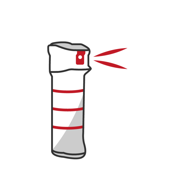 Pfefferspray Strahl
