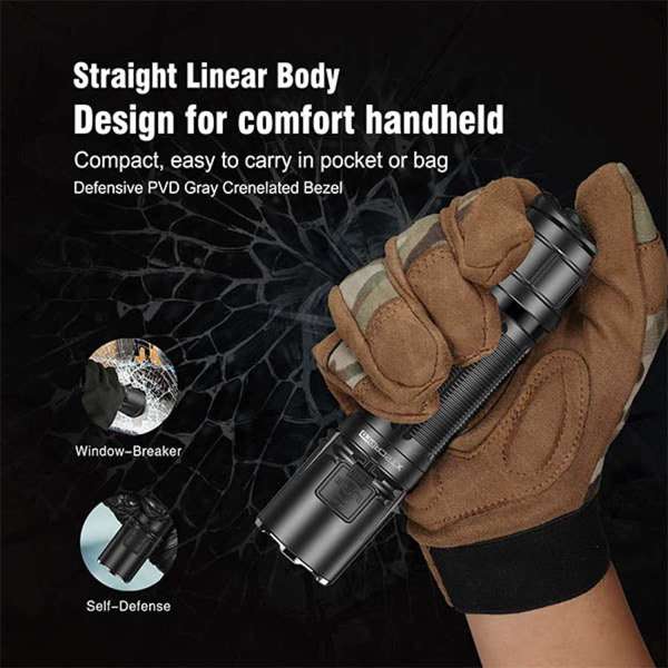 LED Taschenlampe XT2CR PRO, 2'100 Lumen, matte sand (inkl. Akku)