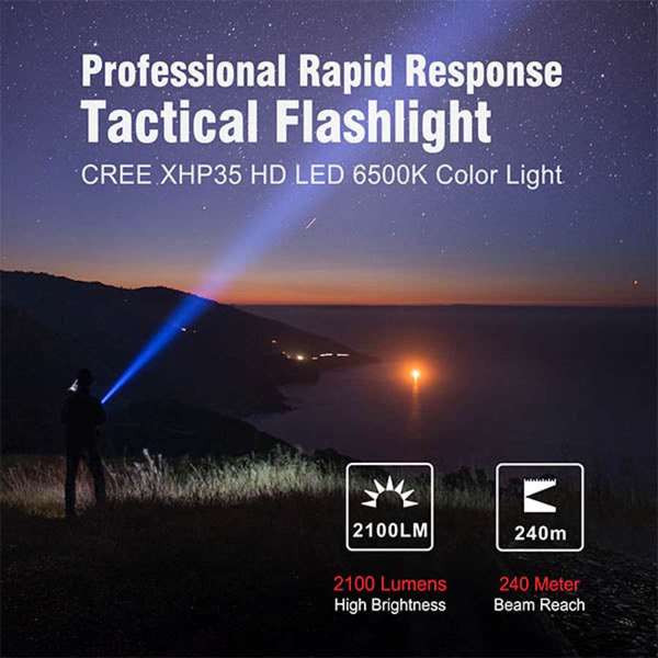 LED Taschenlampe XT2CR PRO, 2'100 Lumen, matte sand (inkl. Akku)
