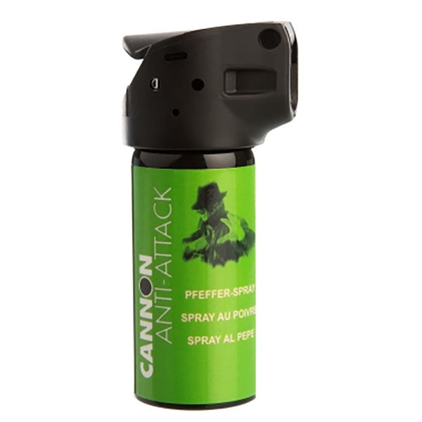 Pava – CANNON ANTI ATTACK 33 ml grüner kompakter Abwehrspraybehälter mit Fingerschutz