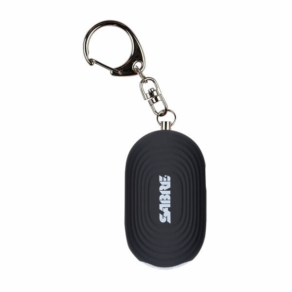 Schrillalarm 2-in-1 Personal Alarm mit LED Licht & Karabinerhaken, black