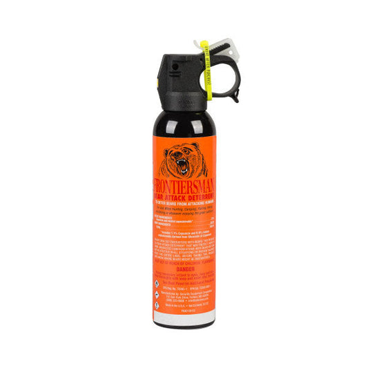 Pfefferspray Tierabwehr – FRONTIERSMAN Bear Spray 270 g – großes Abwehrspray gegen Bär- und Wolfsangriffe