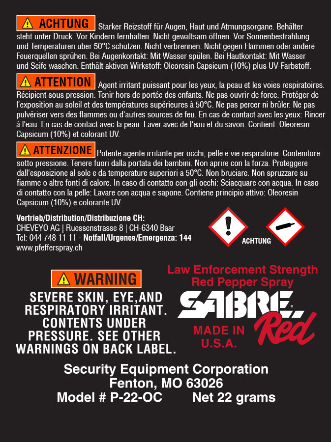 Pfefferspray F15 PEPPER GEL, black, 15ml