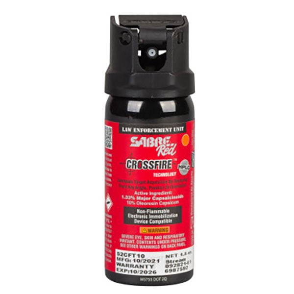Pfefferspray MK-3 CROSSFIRE GEL 45 ml von SABRE Red – schwarzer Sprühbehälter mit Gel-Strahl für Selbstverteidigung