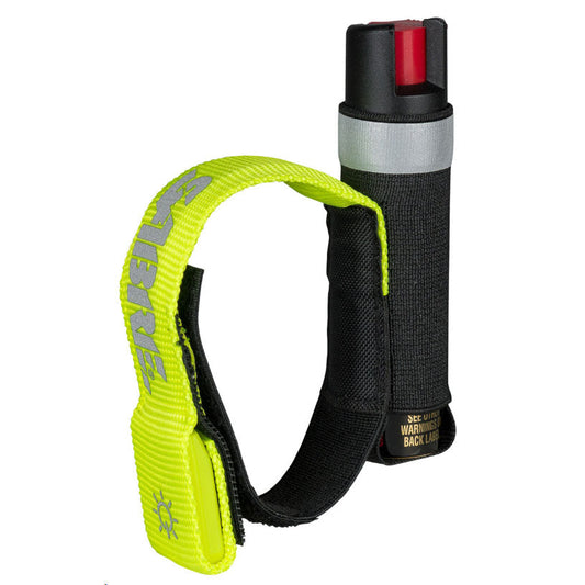 Pfefferspray Gel – RUNNER GEL black kompakter schwarzer Gel-Spraybehälter mit integriertem LED-Handriemen für Läufer und Outdoor-Selbstschutz