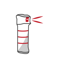 Pfefferspray Strahl
