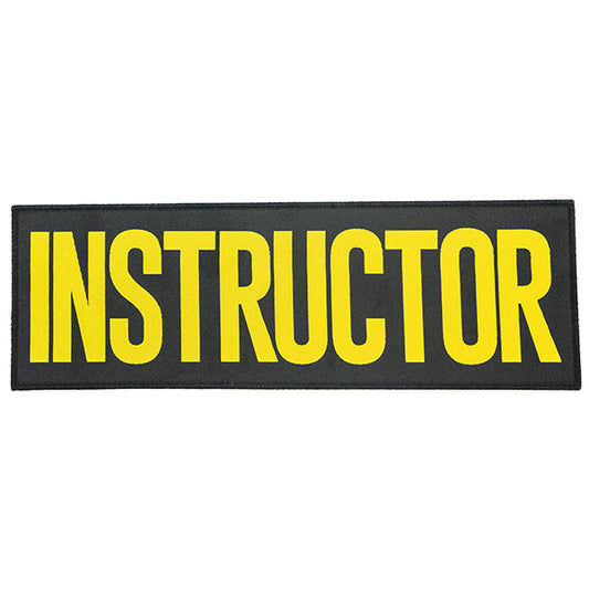 Klettabzeichen INSTRUCTOR, 100x300mm, gelb