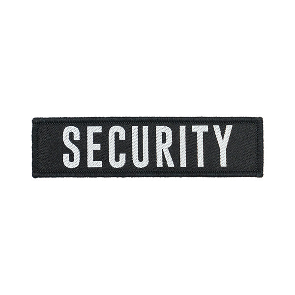 Klettabzeichen SECURITY, 25x100mm, weiss