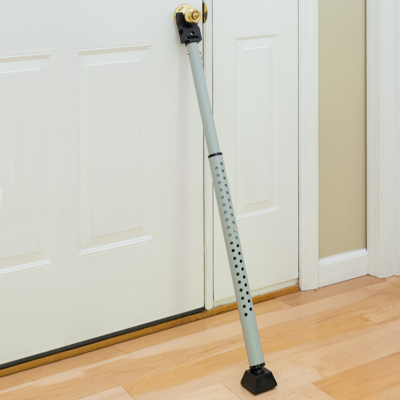 Adjustable 2-in-1 Door Security Bar with vibration Detecting Alarm